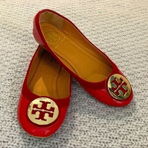TORY BURCH Sz 37 Chelsea Red  Ballet Flats